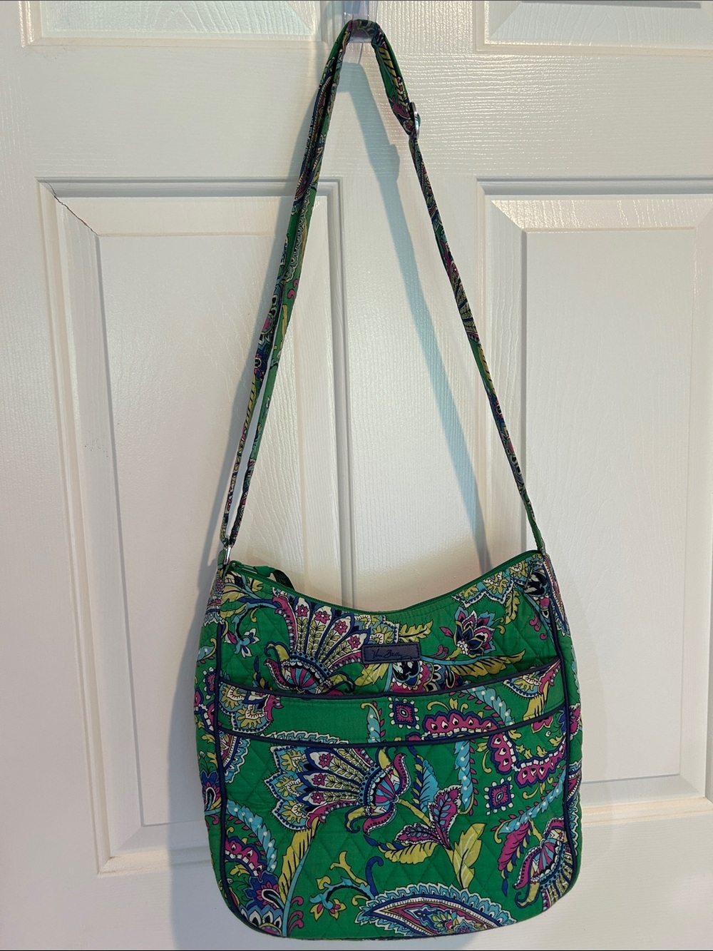 Vera Bradley Green Paisley Adjustable Crossbody
